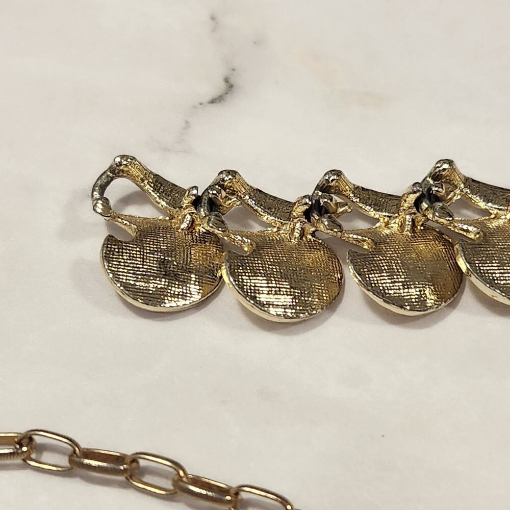Vintage Gold Tone Necklace Clip On Earrings Set AS IS - Picture 12 of 13